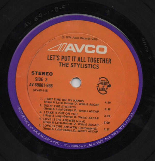 The Stylistics : Let's Put It All Together (LP, Album, Mon)