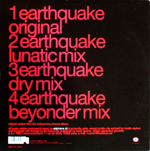 Scan X : Earthquake (12")