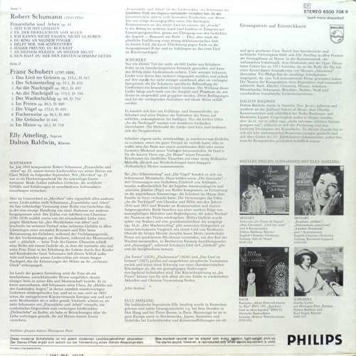 Robert Schumann / Franz Schubert, Elly Ameling, Dalton Baldwin : Frauenliebe Und -Leben / Lieder (LP)