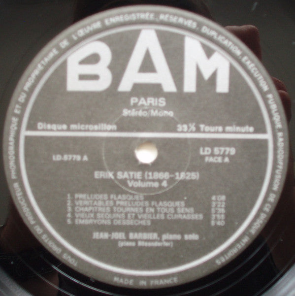 Erik Satie / Jean-Joël Barbier : Erik Satie Volume 4 (LP, Album)