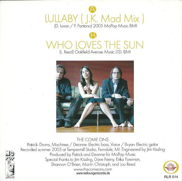 The Come Ons : Lullaby (7", Single)