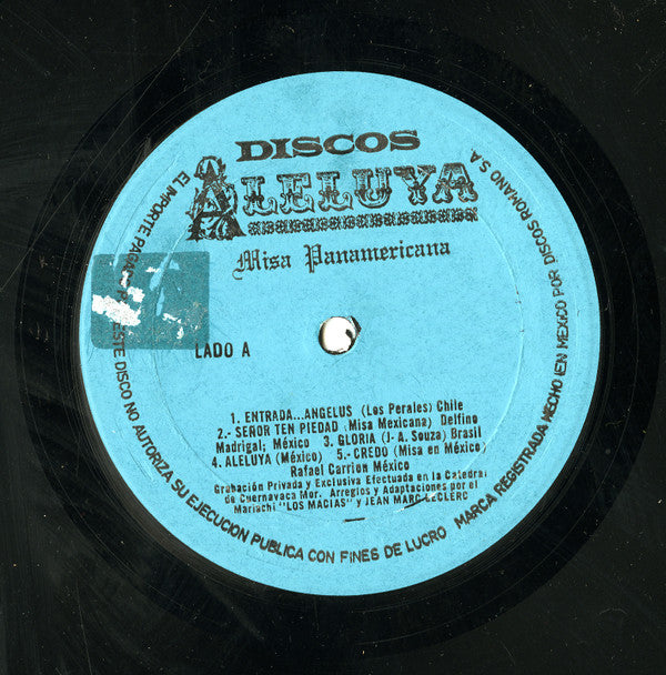 Mariachi Hermanos Macías Y Jean Marc Leclerc : Misa Panamericana (LP, Album, Mono, RE, Lig)