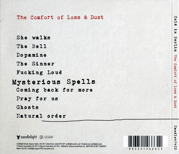 Cold In Berlin : The Comfort Of Loss & Dust (CD, Album)