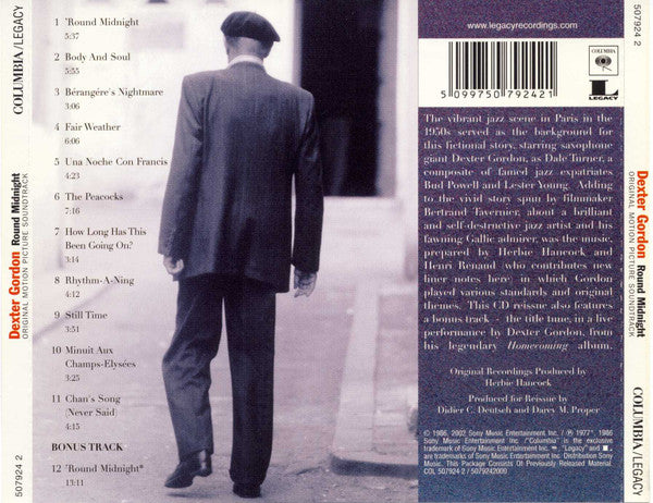 Dexter Gordon : Round Midnight (Original Motion Picture Soundtrack) (CD, Album, RE, RM)