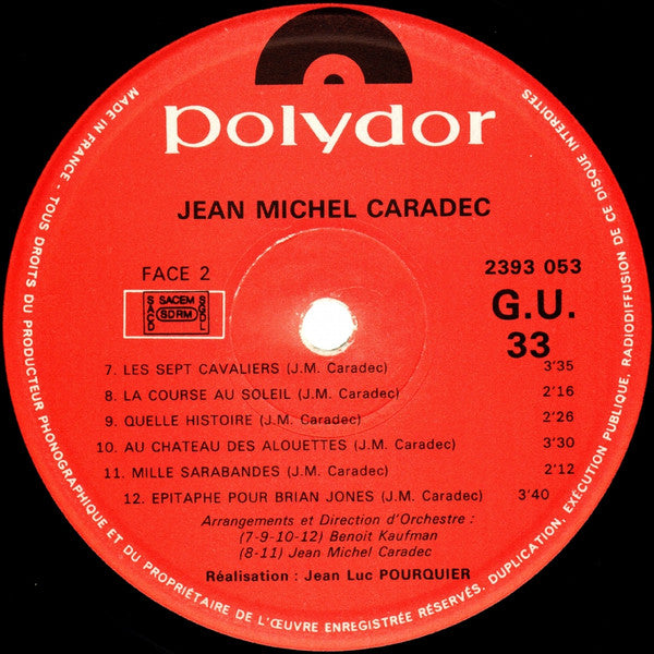 Jean-Michel Caradec : Mords La Vie (LP, Album)