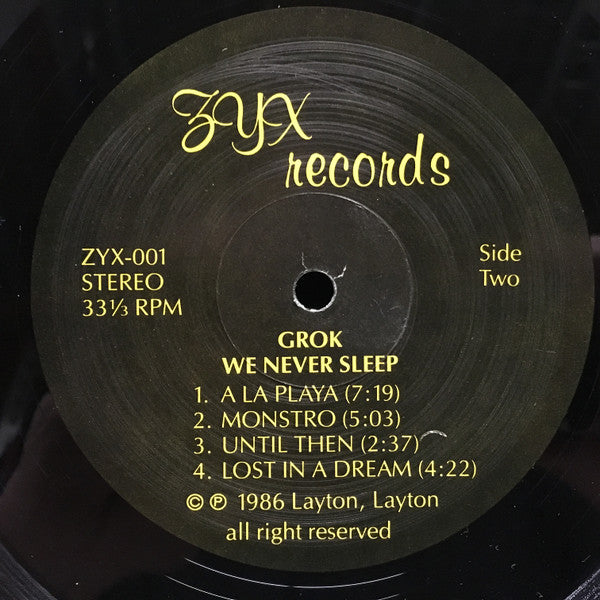 Grok (7) : We Never Sleep (LP, Album)
