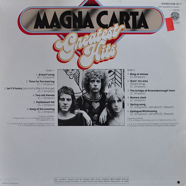 Magna Carta : Greatest Hits (LP, Comp, RE)