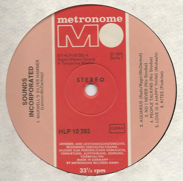 Sounds Incorporated : Sounds Incorporated (LP, Album)