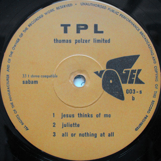 Thomas Pelzer Limited : TPL (Thomas Pelzer Limited) (LP, Album, M/Print)