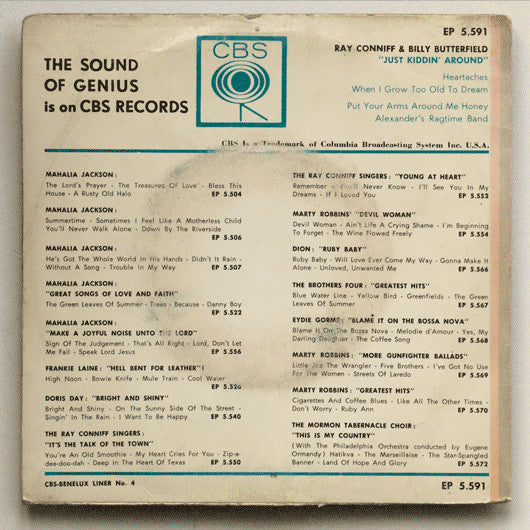 Ray Conniff & Billy Butterfield : Just Kiddin' Around (7", EP)