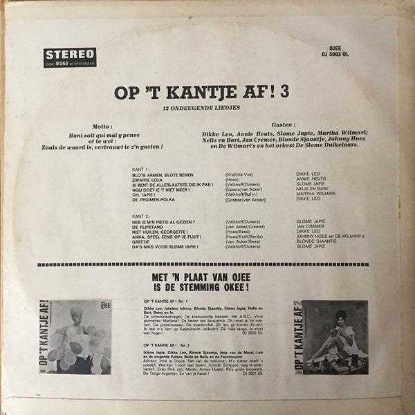 Various : Op 't Kantje Af 3 (LP, Comp)