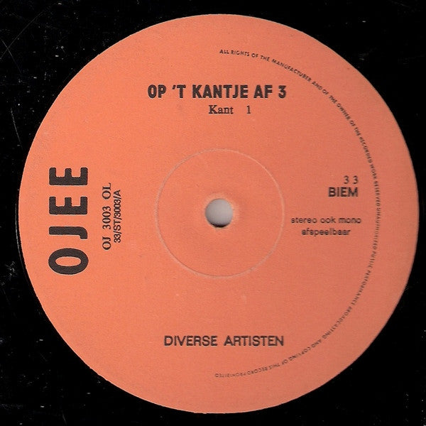 Various : Op 't Kantje Af 3 (LP, Comp)