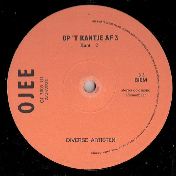 Various : Op 't Kantje Af 3 (LP, Comp)