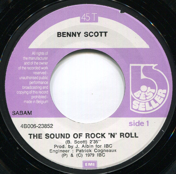 Benny Scott : The Sound Of Rock 'N' Roll / My Girl (7", Single)