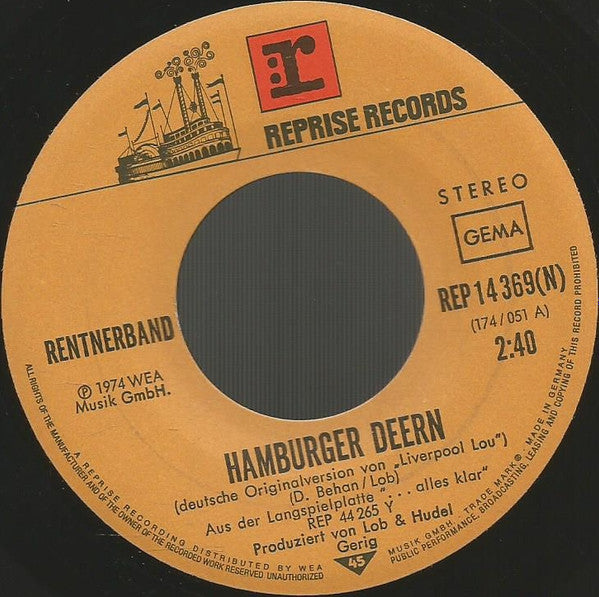 Rentnerband : Hamburger Deern (7", Single)