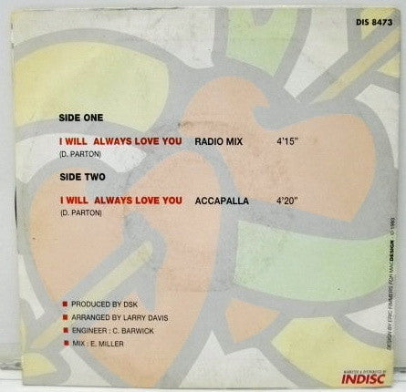 Dekko : I Will Always Love You (7", Single)