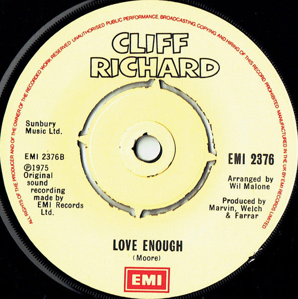 Cliff Richard : Miss You Nights (7", Single, RE, Cre)