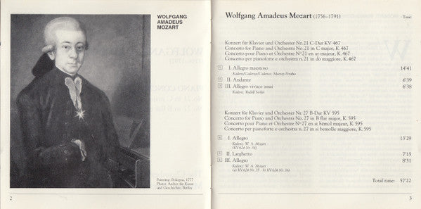 Wolfgang Amadeus Mozart, Murray Perahia, The Chamber Orchestra Of Europe : Piano Concertos No. 21, K. 467 • No. 27, K. 595 (CD, Album)