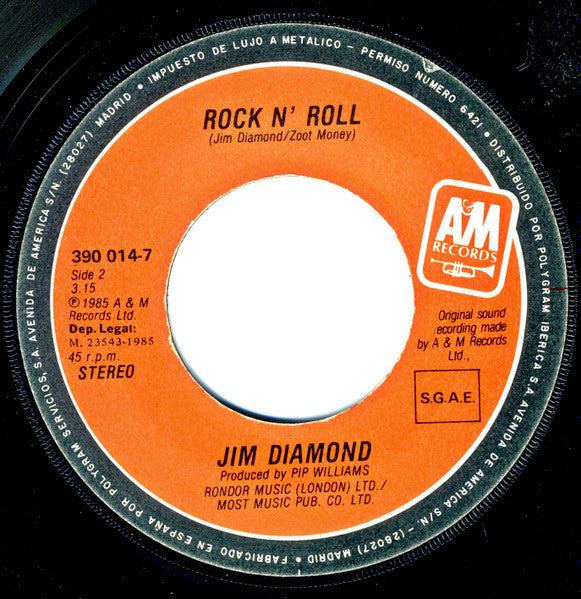 Jim Diamond : Remember I Love You (7", Single)