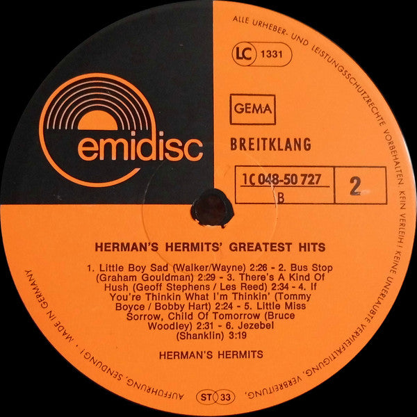 Herman's Hermits : Greatest Hits (LP, Comp, RE)