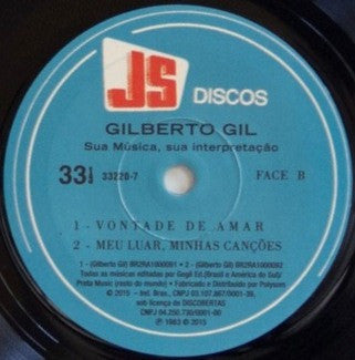 Gilberto Gil : Sua Música, Sua Interpretação (7", EP, RE)