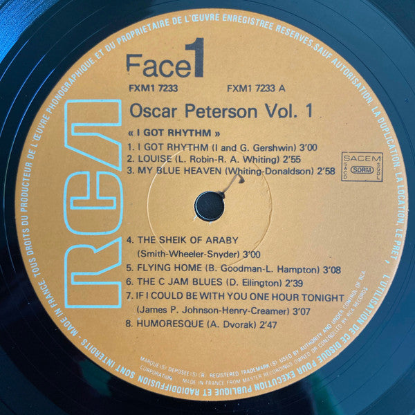 The Oscar Peterson Trio : I Got Rhythm / Oscar Peterson Trio Vol. 1 (LP, Comp, Gat)