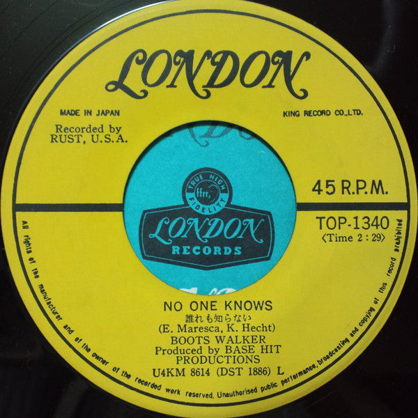 Boots Walker : Geraldine / No One Knows (7", Single)
