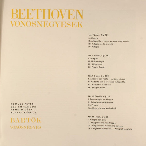 Ludwig van Beethoven, Bartók Quartet : Beethoven - String Quartets 2 (3xLP + Box)