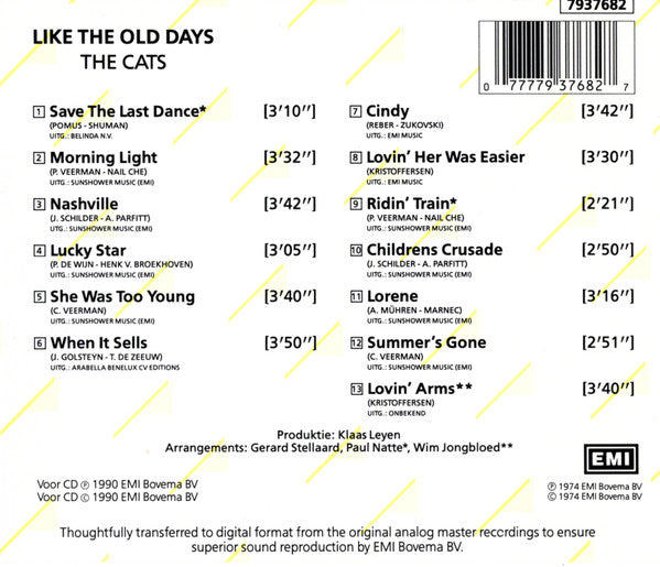 The Cats : Like The Old Days (CD, Album)