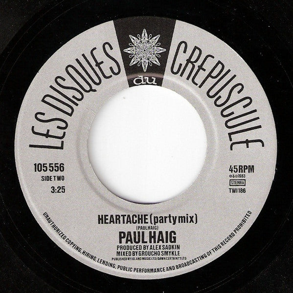 Paul Haig : Never Give Up (Party, Party) (7", Single)