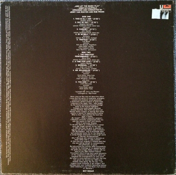 Greetje Kauffeld : And Let The Music Play (LP, Album)