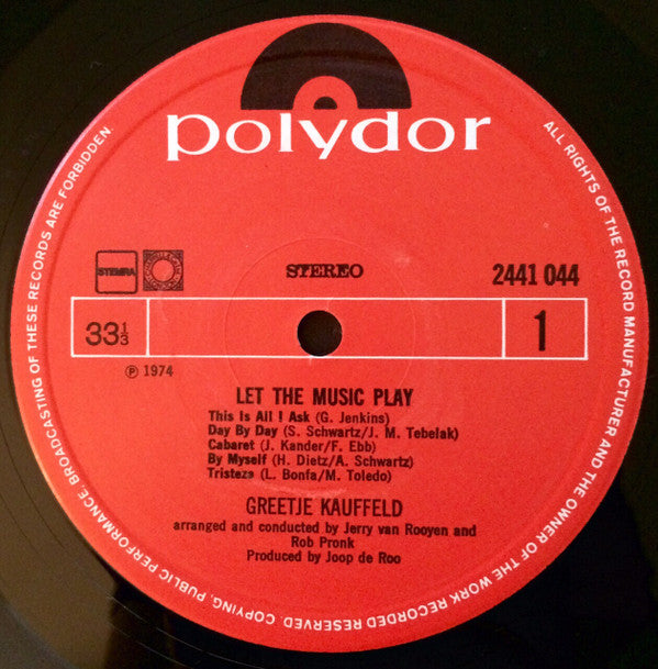 Greetje Kauffeld : And Let The Music Play (LP, Album)