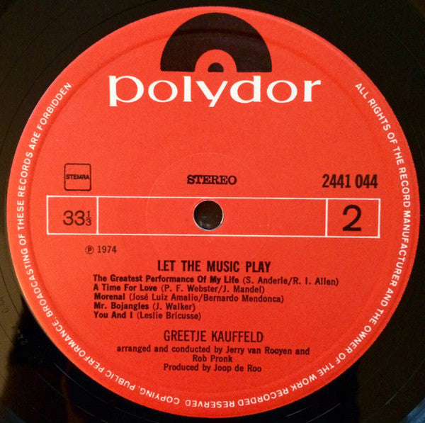 Greetje Kauffeld : And Let The Music Play (LP, Album)