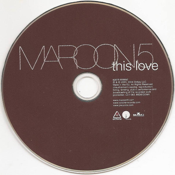 Maroon 5 : This Love (CD, Single, Car)