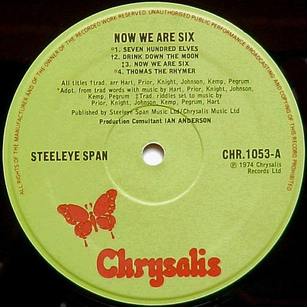 Steeleye Span : Now We Are Six (LP, Album, RE, RP)