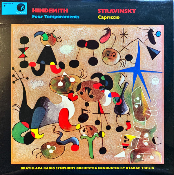 Paul Hindemith / Igor Stravinsky, Slovak Radio Symphony Orchestra Conducted By Otakar Trhlík : Four Temperaments / Capriccio (LP)
