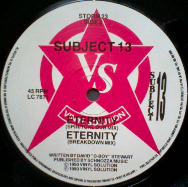 Subject 13 : Eternity (12", Red)