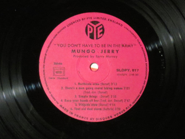 Mungo Jerry : "You Don't Have To Be In The Army" (LP, Album)