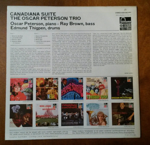 The Oscar Peterson Trio : Canadiana Suite (LP, Album, RE)