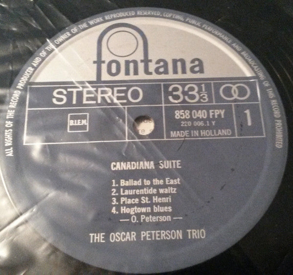 The Oscar Peterson Trio : Canadiana Suite (LP, Album, RE)