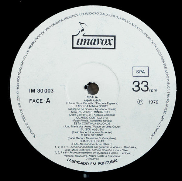 Cidália Moreira : Amar Amar (LP, Album)