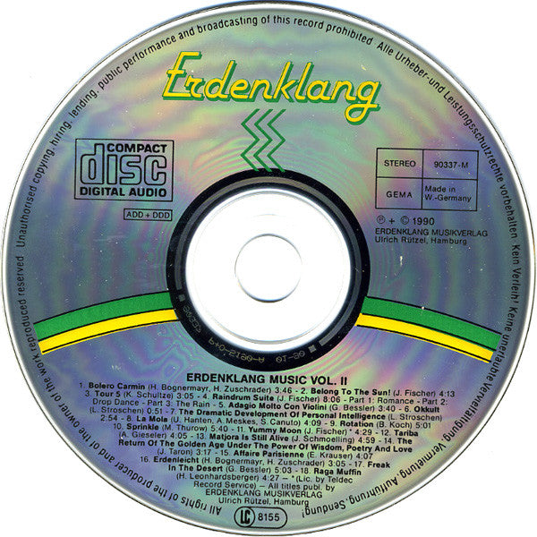 Various : Erdenklang Music Vol. II (...With New Instrumental Music Into The 90's...) (CD, Smplr)