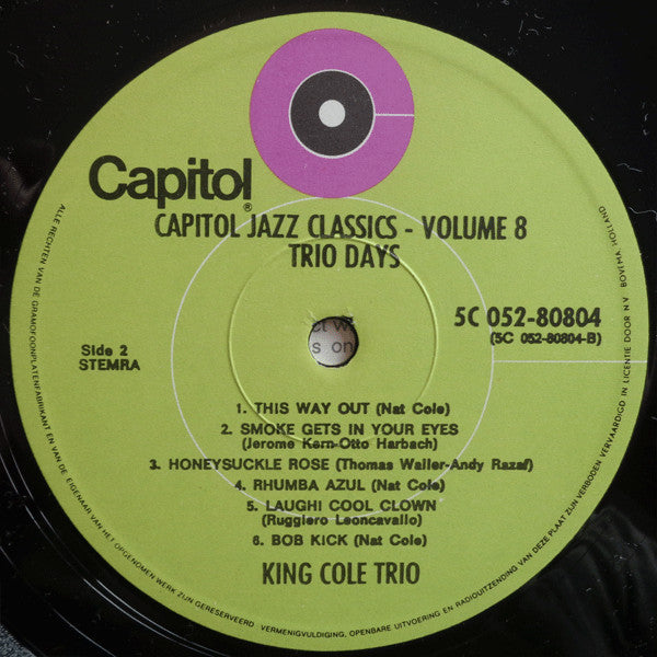 King Cole Trio* : Trio Days (LP, Comp, Mono)