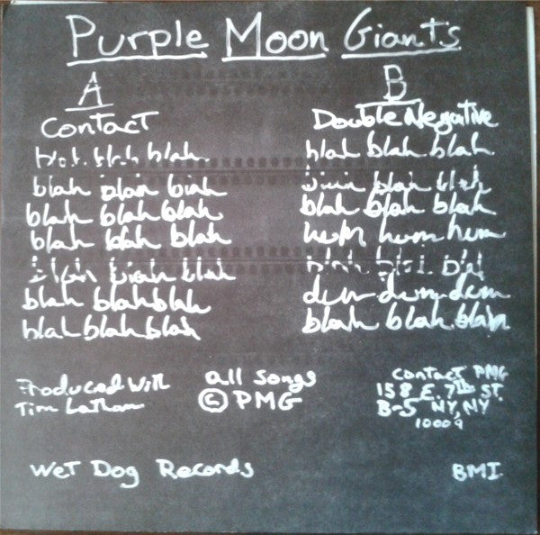 Purple Moon Giants : Contact (7", Single)