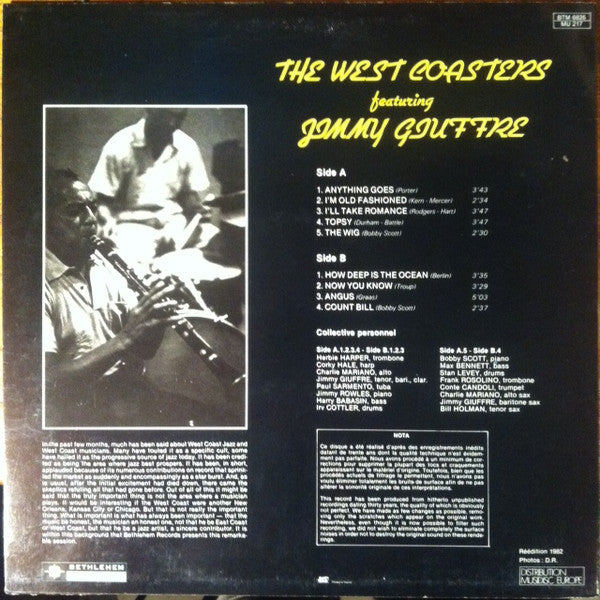 The West Coasters (2), Jimmy Giuffre : The West Coasters Featuring Jimmy Giuffre (LP, Comp, RE)