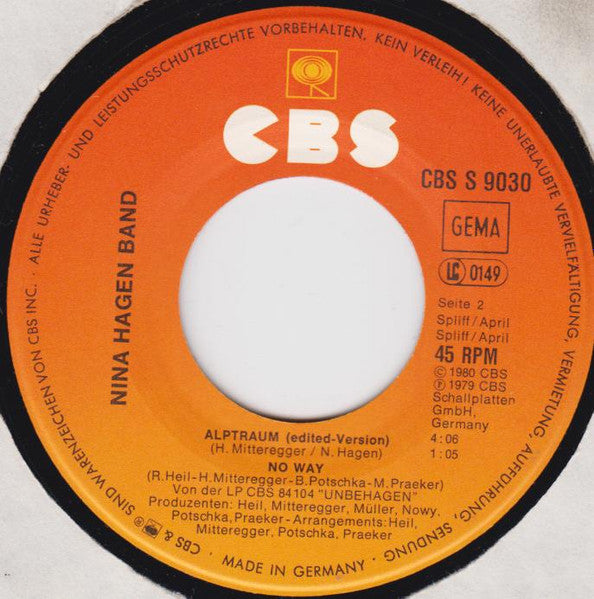 Nina Hagen : My Way (7", Single)