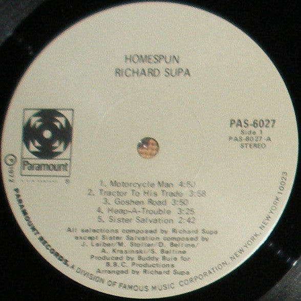 Richard Supa : Homespun (LP, Album)