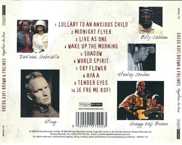 Gregg Brown (2) : Together As One (CD, Album)