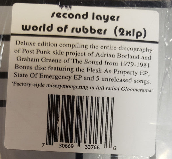 Second Layer : World Of Rubber (LP, Album, RE + LP, Comp + Comp, Dlx, RM)