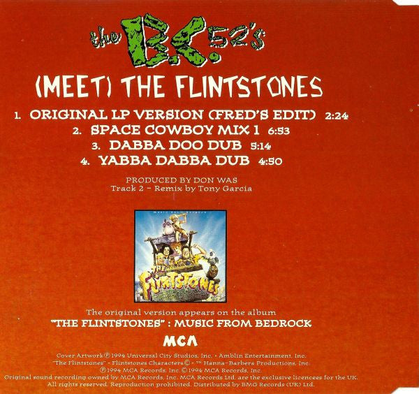 The B-52's : (Meet) The Flintstones (CD, Single)